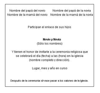 Parte de Matrimonio